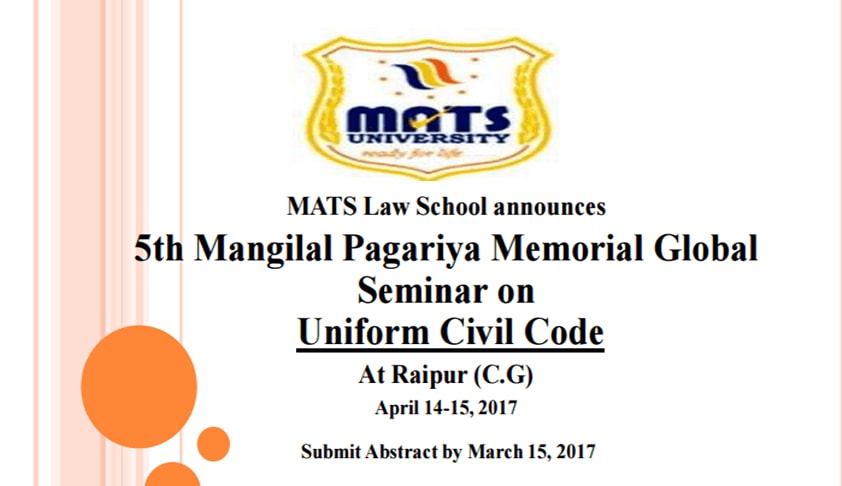 Call for Papers: 5th Mangilal Pagariya Memorial Global Seminar on Uniform Civil Code
