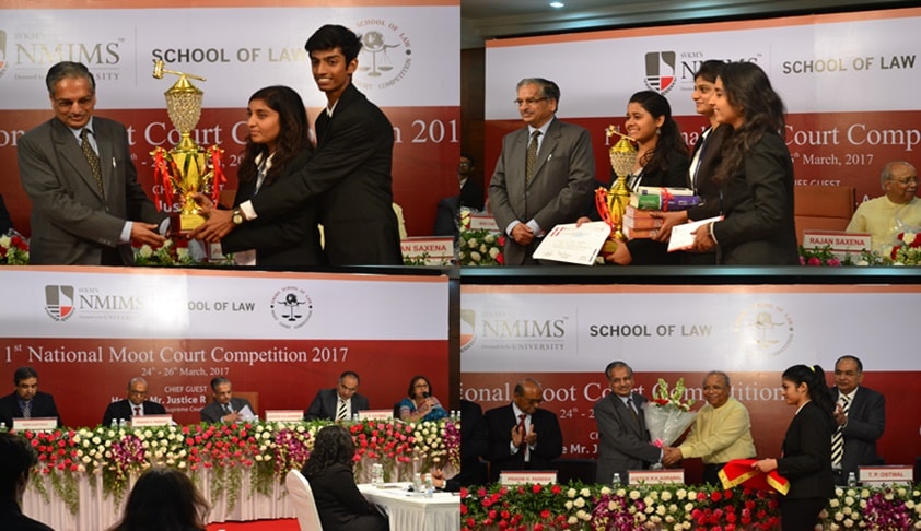 HNLU, Raipur lifts the winning trophy of SVKMs NMIMS, School of Law 1st National Moot Court Competition 2017