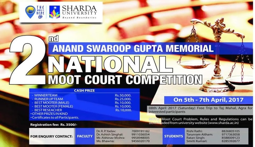 2nd Anand Swaroop Gupta Memorial National Moot Court Competition 2017