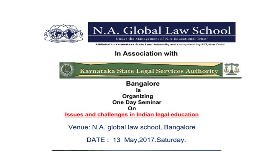 One Day Seminar: Issues and Challenges in Indian legal education