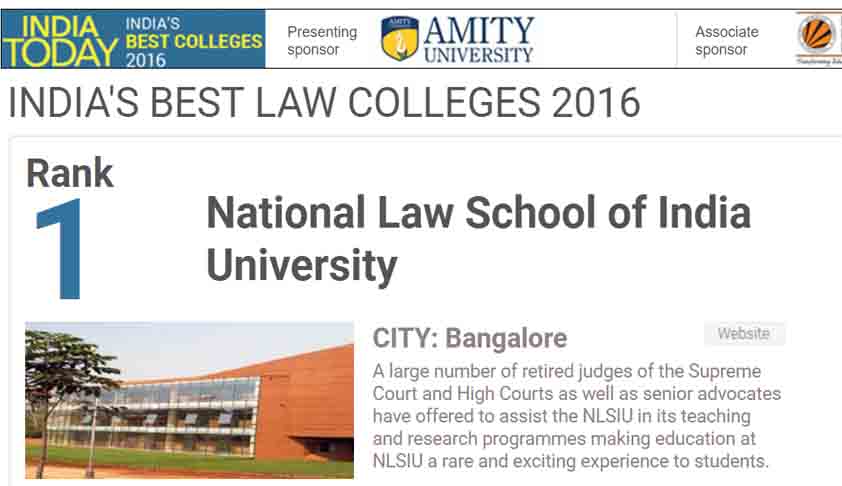 India Today Releases List Of India’s Best Law Schools: Only Three NLUs In Top10
