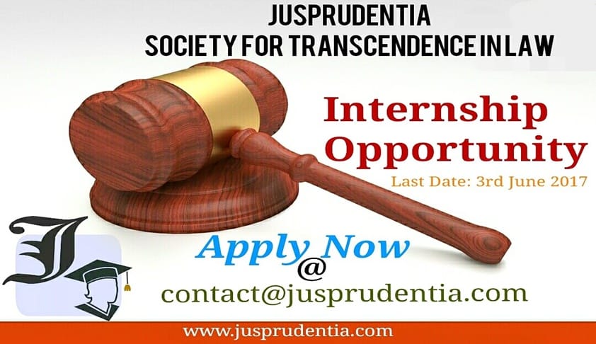 Internship Opportunity: Jusprudentia Society for Transcendence In Law