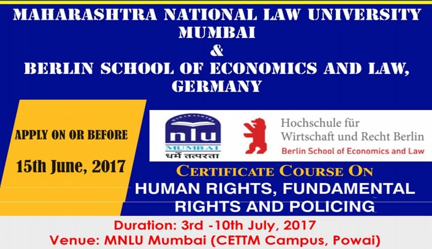 MNLU Mumbai: Certificate Course on Human Rights, Fundamental Rights and Policing