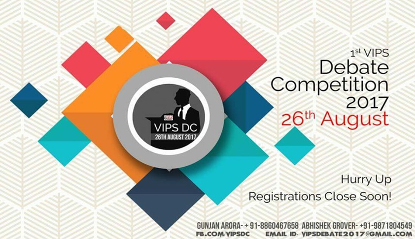 1st VIPS Debate Competition, 2017
