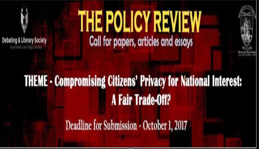 The Policy Review: Call For Papers, Articles And Essays