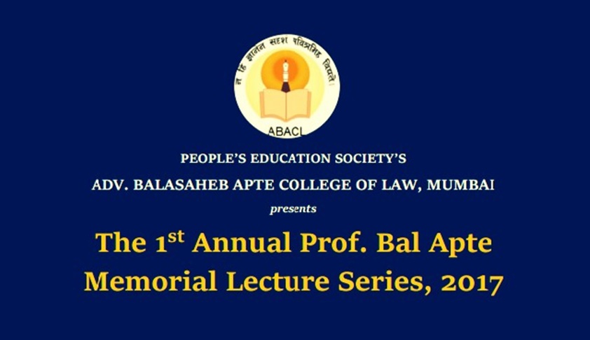 The 1st Annual Prof. Bal Apte Memorial Lecture Series, 2017