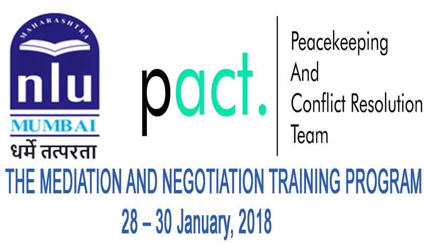 MNLU-PACT Mediation and Negotiation Training Program [28th-30th Jan]