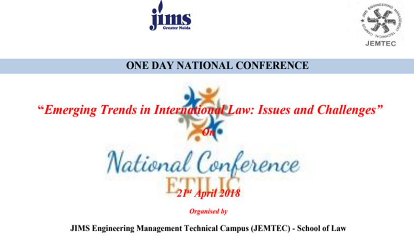 JIMS’ National Seminar on Emerging Trends in International Law [21st Apr; Greater Noida]
