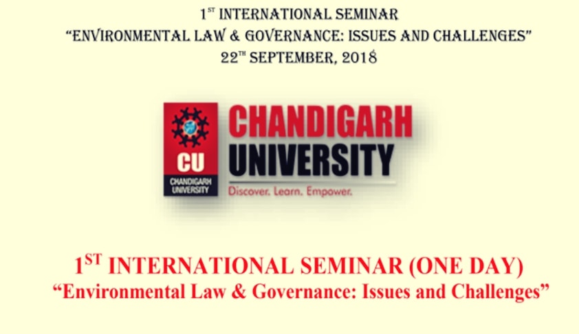 1st International Seminar “Environmental Law & Governance: Issue And Challenges” 22nd September, 2018