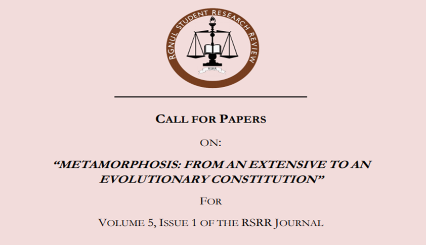 Call For Papers:  Metamorphosis: From An Extensive To An Evolutionary Constitution For Volume 5, Issue 1 of The RSRR Journal