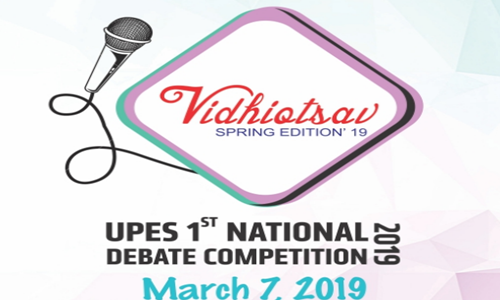 UPES 1st National Debate Competition At Vidhiotsav 2019