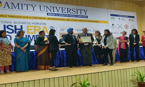 Profs. Paramjit S Jaswal & Nishtha Jaswal Receive Amity Academic Excellence Award 2019