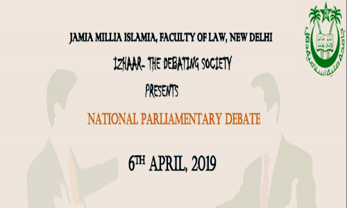 National British Parliamentary Debate At Jamia Millia Islamia, Delhi