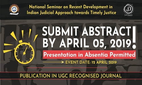 National Seminar On Recent Development In Indian Judicial Approach Towards  Timely Justice