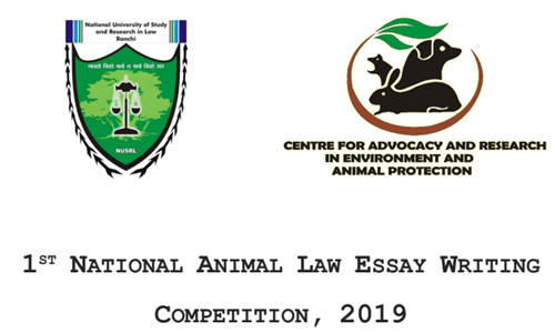 1st Animal Law Essay Writing Competition 2019 At NUSRL, Ranchi