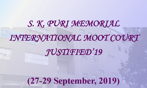 S. K. Puri Memorial International Moot Court Justified19 At University of Delhi, Law Centre-II