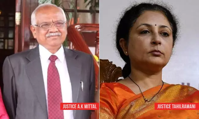 Collegium Recommends Transfer Of  Madras HC CJ Justice Tahilramani To Meghalaya HC & Meghalaya HC CJ Justice Mittal To Madras HC