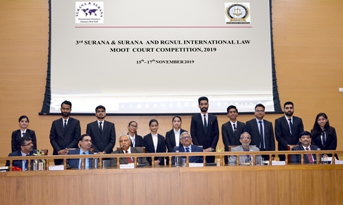 Symbiosis Law School, Noida Wins 3rd Surana & Surana And RGNUL International Law Moot Court Competition 2019