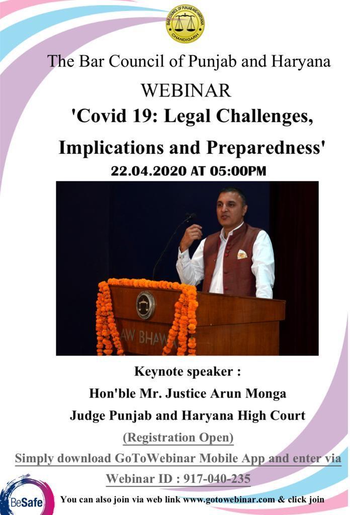 Justice Arun Monga To Address In Seminar On Legal Challenges To ...