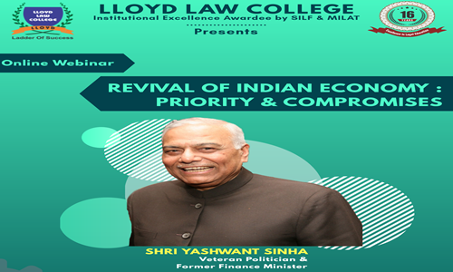 Former Finance Minister To Address In Llyods Webinar On Revival Of Indian Economy [20th May]