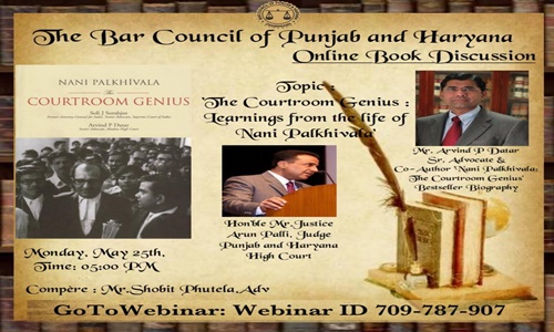 Online Book Discussion: The Courtroom Genius: Learnings From The Life Of Nani Palkhivala [25th May]