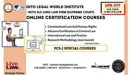 PCS-J Special Certification Courses By Into Legal World Institute With Sui Juris Law Firm