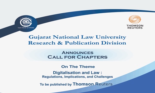 Call For Chapters: GNLU Book On Digitalization And Law- Regulations, Implications, And Challenges