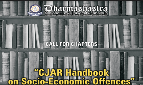 Call For Book Chapters: CJAR Handbook On Socio-Economic Offences