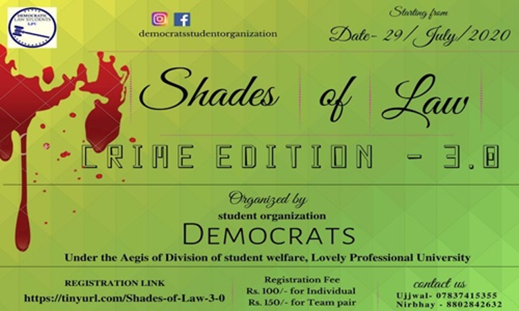 LPUs Shades of Law: Crime Edition 3.0 [29th July]