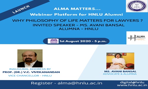 HNLUs Alma Matters… Inaugural Edition [1st August]