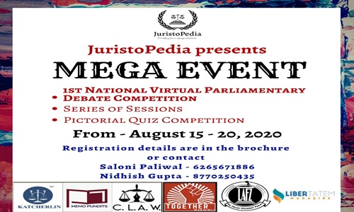 JuristoPedia Mega Event: Parliamentary Debate, Lectures & Quiz Competition [15th-20th August]