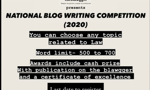 The Blawggers National Blog Writing Competition (2020)