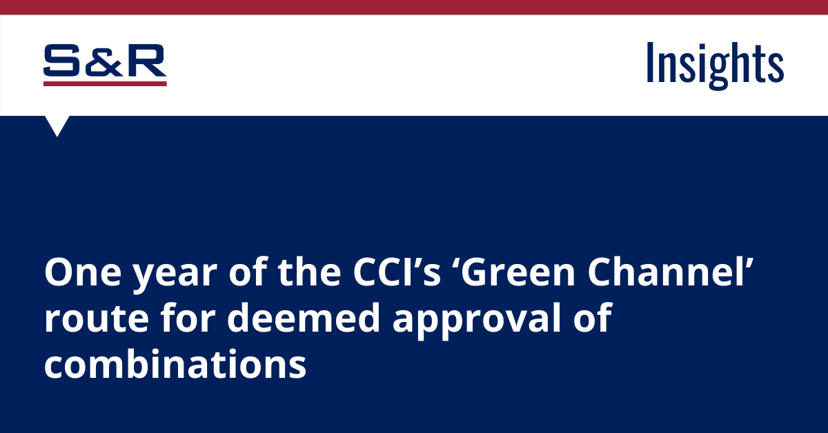 One Year Of The CCIs Green Channel Route For Deemed Approval Of Combinations