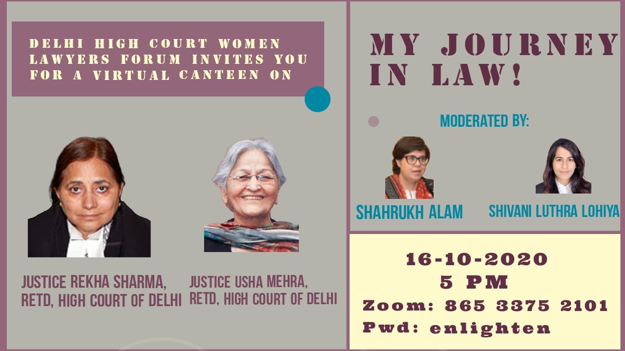 Delhi High Court Women Lawyers Forum To Conduct Webinar On My Journey In Law On Oct 16