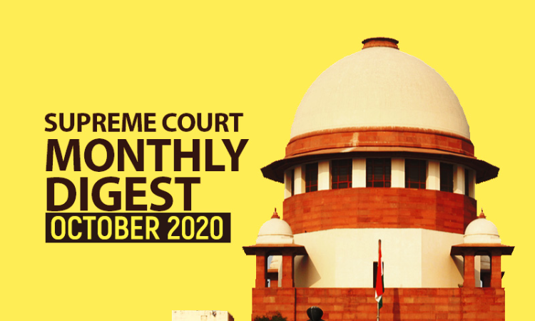 Supreme Court Monthly Digest: October 2020
