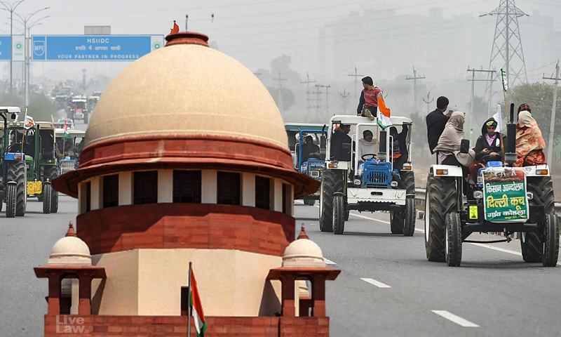 Farmers Protest : Supreme Court Issues Notice To 43 Protest Leaders In Plea Against Road Blockade
