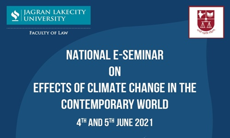 National E-seminar On Effects Of Climate Change In The Contemporary World [4th And 5th June 2021]