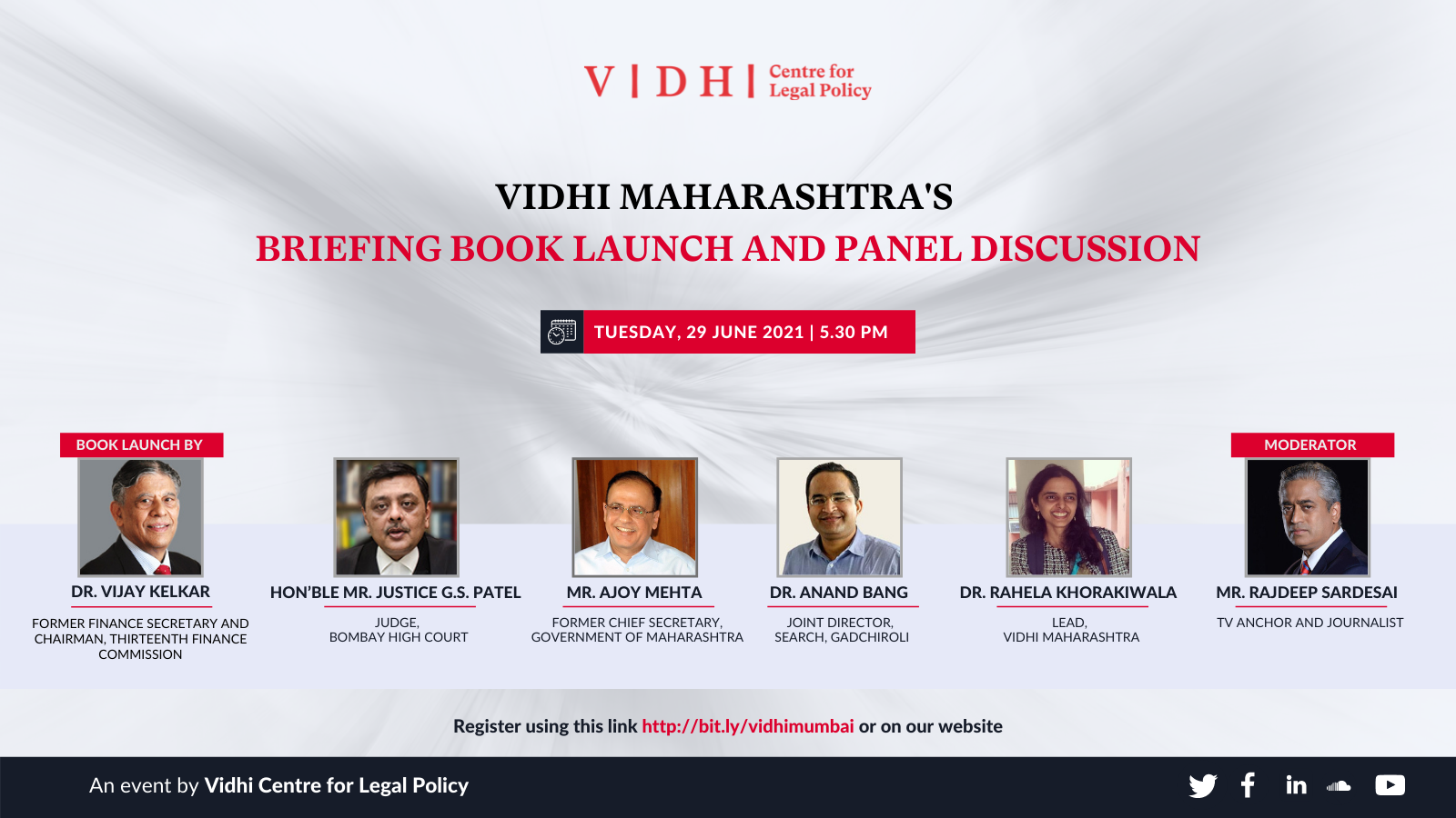 Launch Of Vidhi Maharashtras Briefing Book On Fifteen Suggested Legal Reforms For Maharashtra
