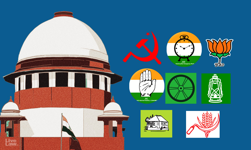 BREAKING : Supreme Court Imposes Fine On 8 Political Parties For Violating Directions To Publish Criminal Antecedents Of Candidates In Bihar Polls