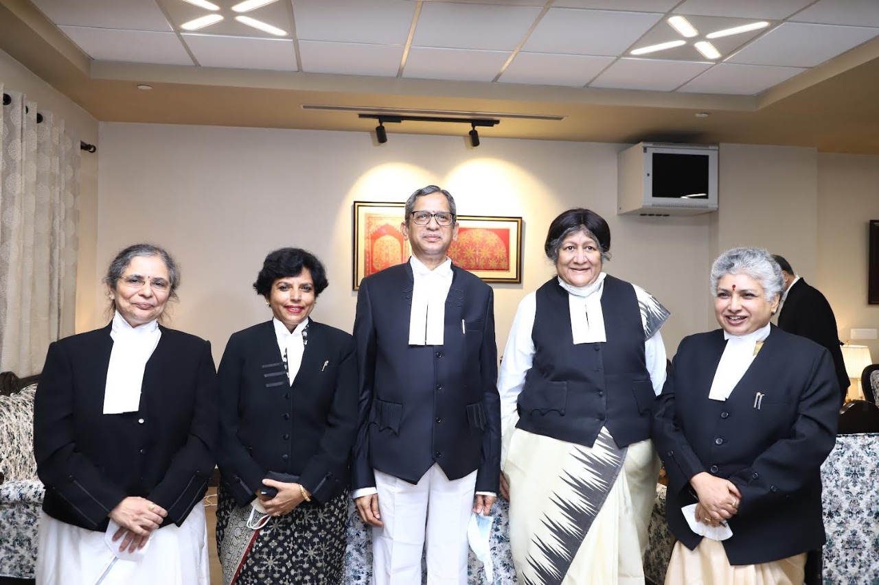 CJI Ramana with women judges of Supreme Court