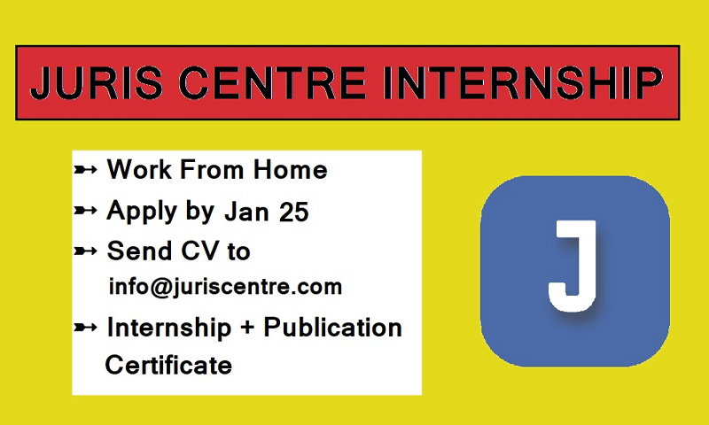 4-Week Online Internship with Juris Centre [Apply by January 25]