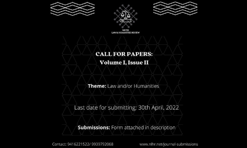 Call For Papers & Call For Positions: Neith Law & Humanities Review Call For Papers & Call For Positions: Neith Law & Humanities Review