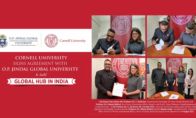 Cornell University Signs Agreement With O.P. Jindal Global University To Build Global Hub In India