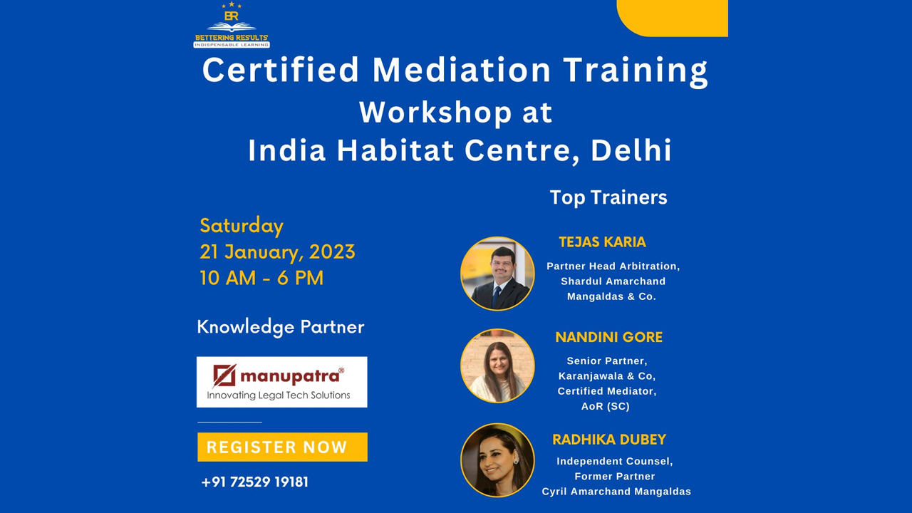 Bettering Results, certificate Course, Arbitration & Mediation
