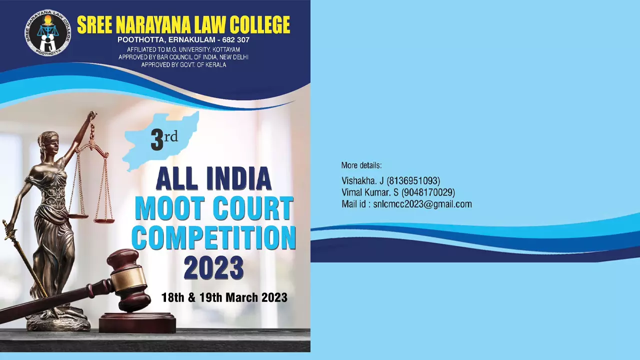 Sree Narayana Law College: 3rd All India Moot Court Competition 2023