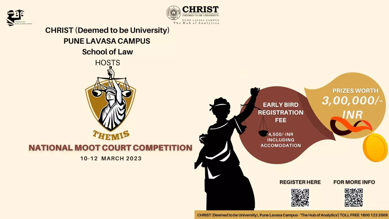 THEMIS 2023: Third Edition To The National Moot Court Competition Organized By Christ University [17th-19th March]