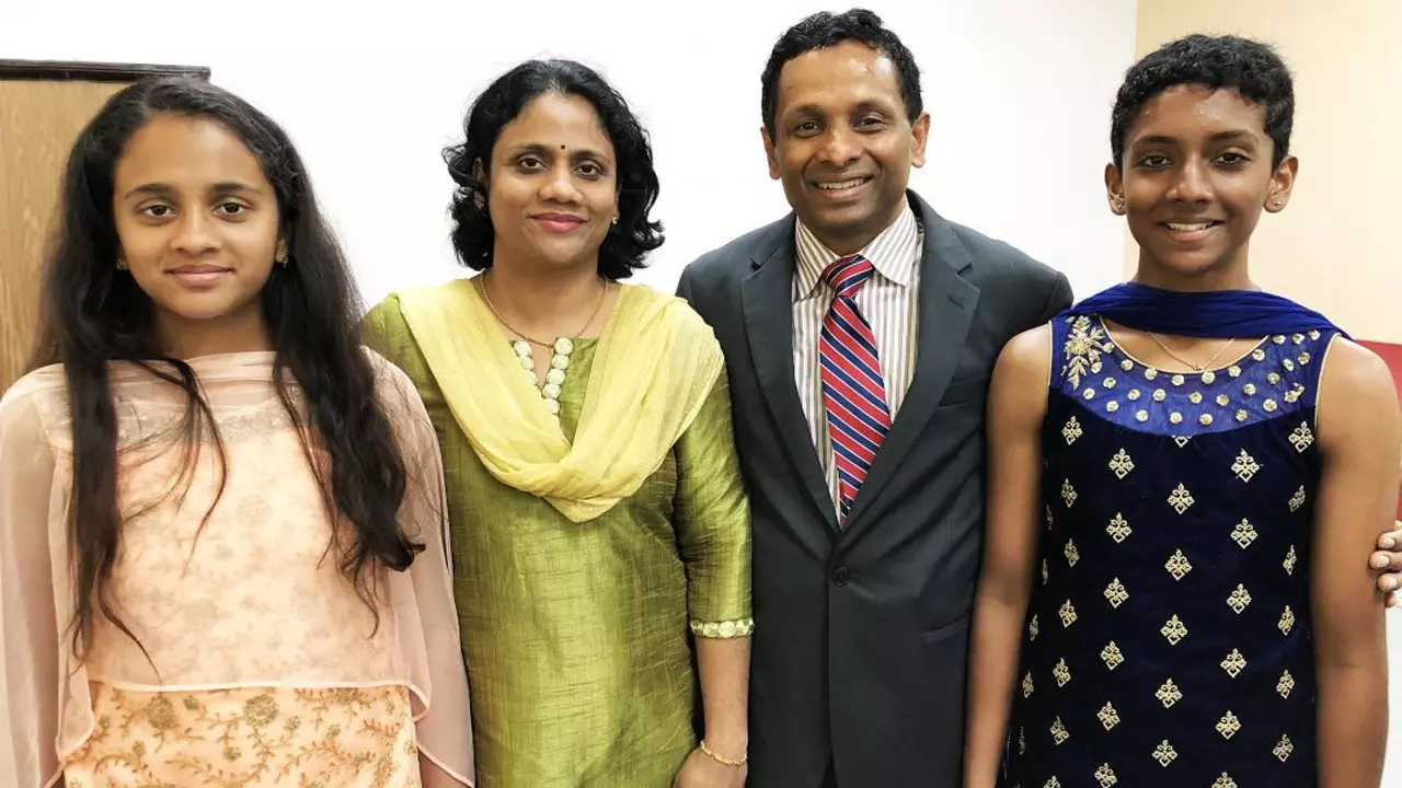 Judge Surendran K Pattel with his family
