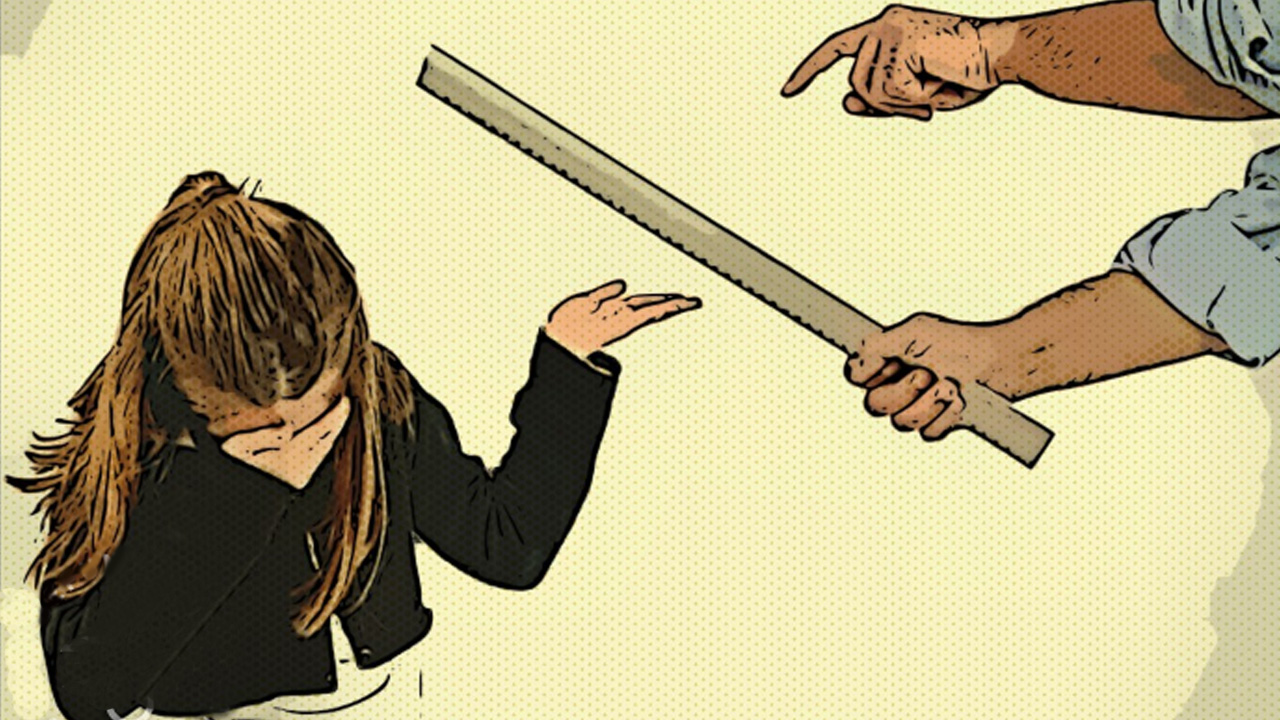 Teacher Beating Female Student