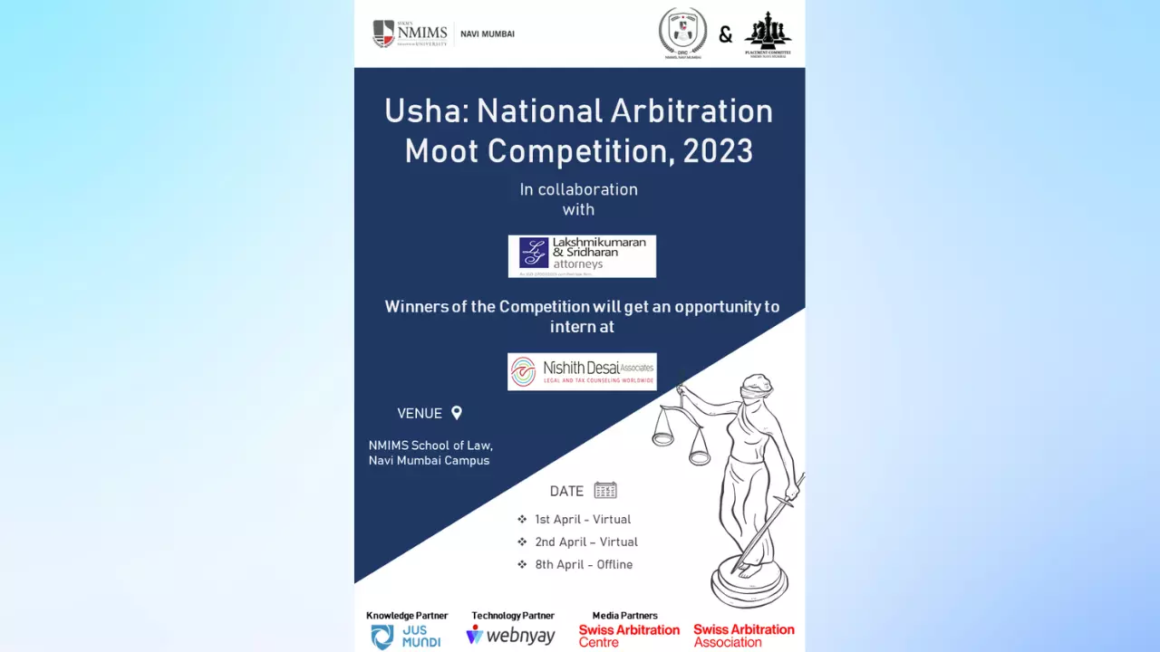 Usha: National Arbitration Moot Competition 2023 [April 1, 2 And 8]