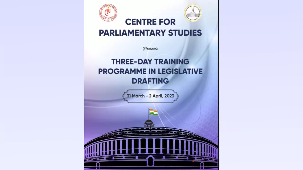 NLIU: Three-Day Training Program In Legislative Drafting